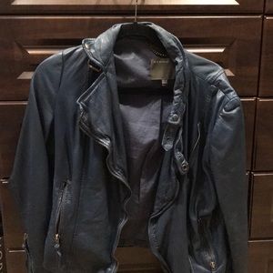 Leather motorcycle jacket